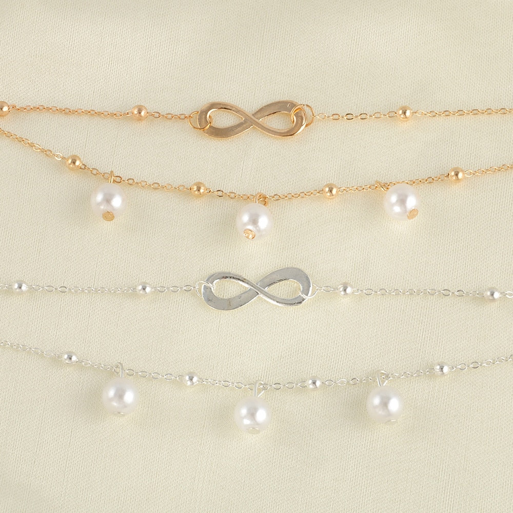 Chevillère Double Couche Perles - Bijou de Pied Artisanal
