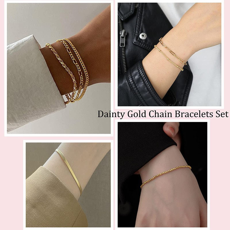 Bracelet Chaîne Trombone Doré - UrbanÉtoile