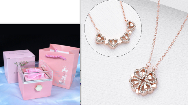 Collier Trèfle & Cœur - Coffret Cadeau - UrbanÉtoile