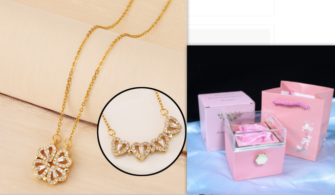 Collier Trèfle & Cœur - Coffret Cadeau - UrbanÉtoile