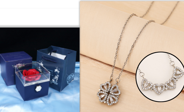 Collier Trèfle & Cœur - Coffret Cadeau - UrbanÉtoile