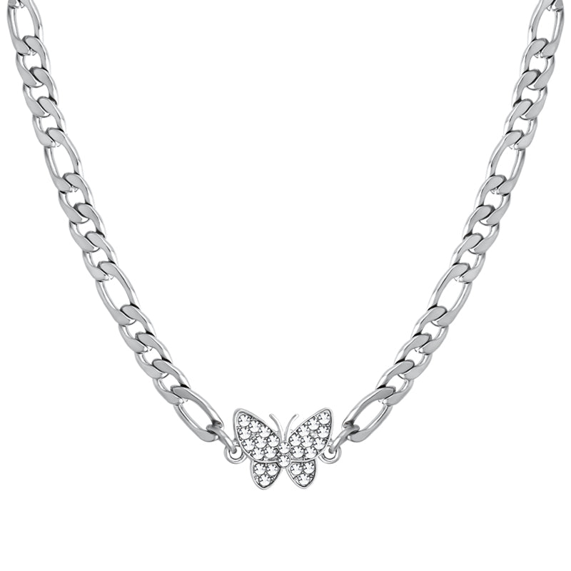 Collier Ras-du-cou Papillon Tendance au Design Minimaliste