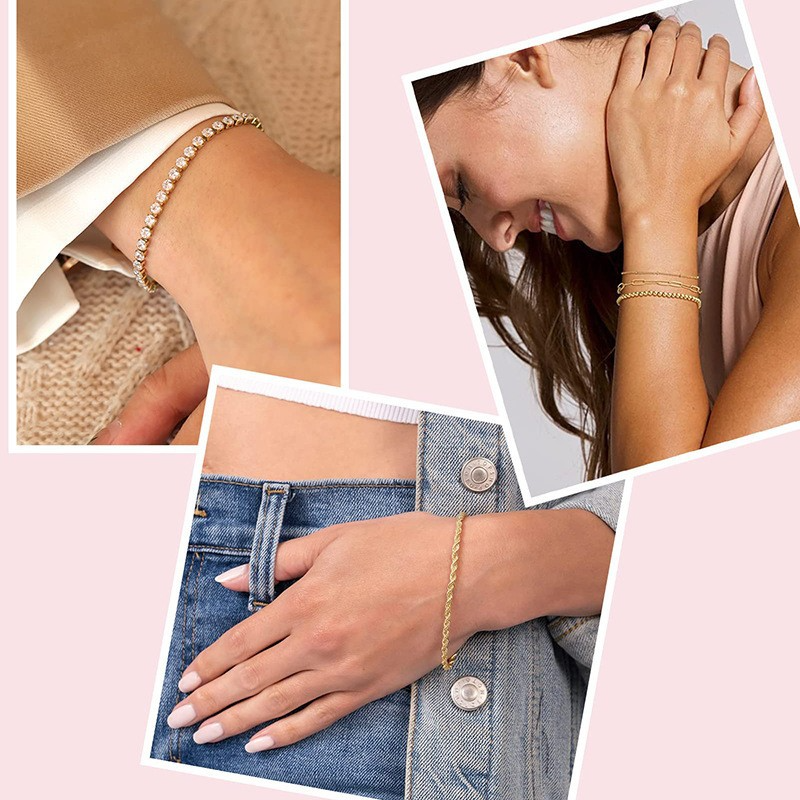 Bracelet Chaîne Trombone Doré - UrbanÉtoile