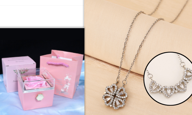 Collier Trèfle & Cœur - Coffret Cadeau - UrbanÉtoile