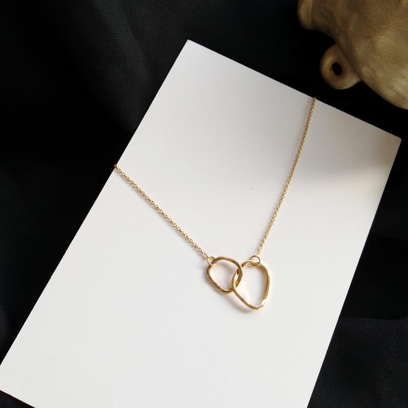 Collier Ras du Cou Minimaliste - Double Anneau