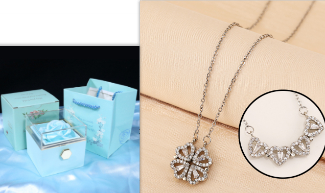 Collier Trèfle & Cœur - Coffret Cadeau - UrbanÉtoile